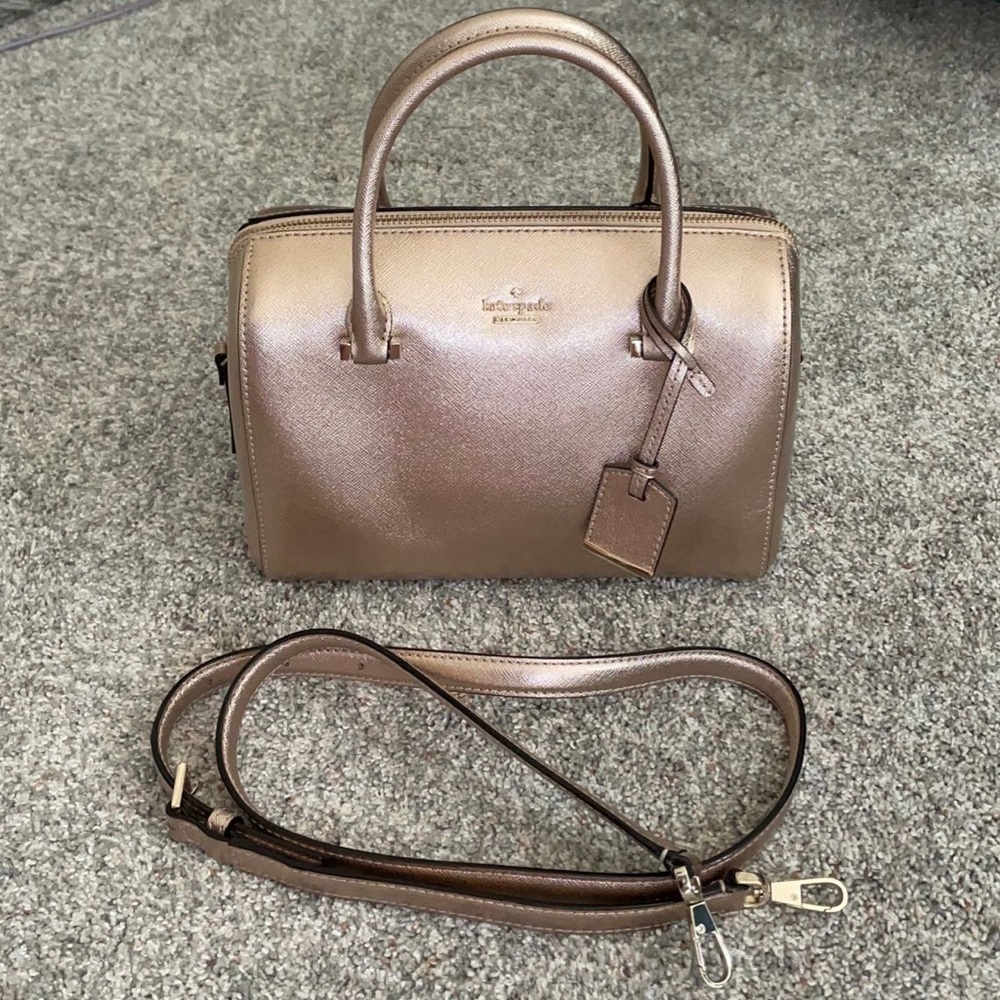 Kate Spade Rose Gold Satchel Purse Handbag
